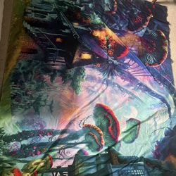 Enchanted Forest Mushroom Tapestry