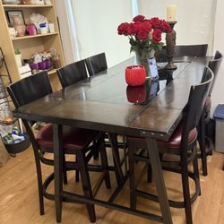 Industrial High Kitchen Table 