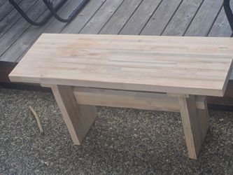 Butcher block bench
