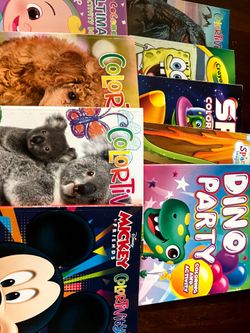 9 Kids Coloring Activity Books Bundle Lot