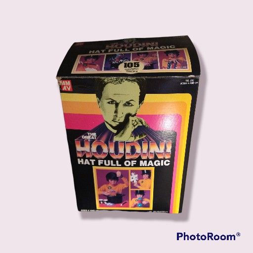 Vintage Houdini. “The Great Houdini Hat Full Of Magic“ #952.Toy Magic Set. 1987!