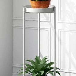 Plant Stand,2 Tier Metal Flower Plants Holder with 2 Removable Display for Indoor or Outdoor,Pot Plant Planter Display(30 X 10in,White)