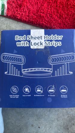Bed sheet holder with strips