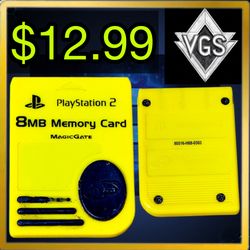 *RETRO* PlayStation 2 8MB Memory Card (Yellow Variant) – Sony – 2000