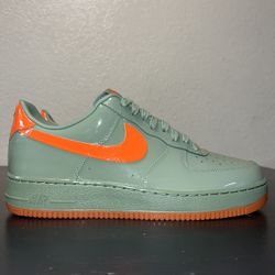 Nike Air Force 1 Low ‘07 Premium ‘Oil Green Safety Orange’  Size 11.5