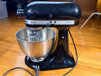 KitchenAid Classic Stand Mixer Black 275W w/ Stainless Bowl & Wire Whisk