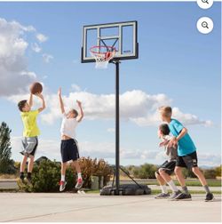Canasta Lifetime Aro de Baloncesto Portátil Irrompible de 46 Pulgadas con Ajuste Rápido y Aro Clásico - Modelo 90584-juego Al Aire Libre