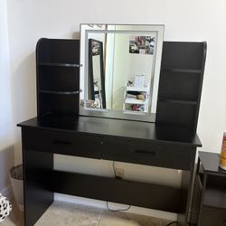 Black Makeup Vanity