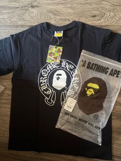 Chrome heart bathing ape shirt