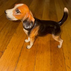 Lefton Beagle Male Japan H1440 Vintage Hand Painted: Damaged Leg: Rare Size