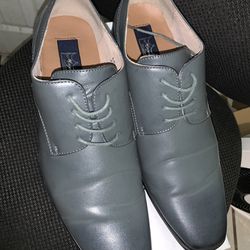Majestic Leather Derby Shoes, Gray, US 10.5M/EU 43.5M