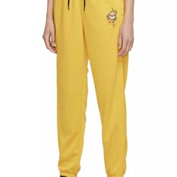 Women Basketball Small Nike Yellow Pant Loose Warm Jogger 