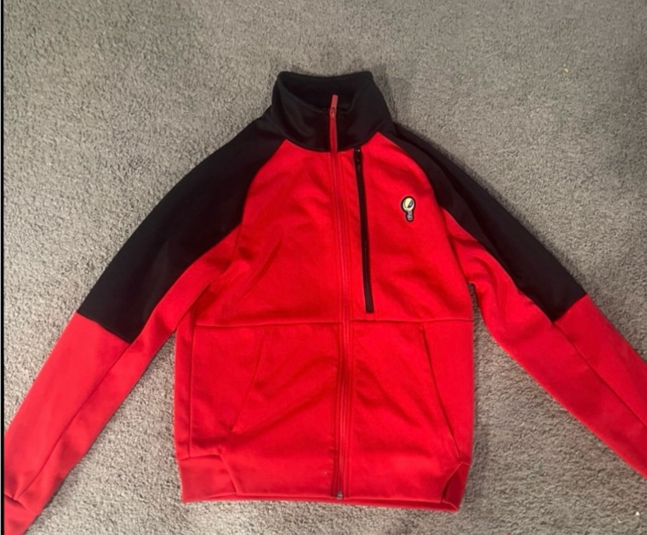 Red and black Nike track jacket #trackjacket small 