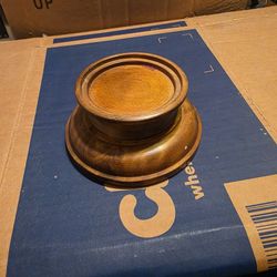 Vintage Wooden Pedestal Pillar Candle Holder
