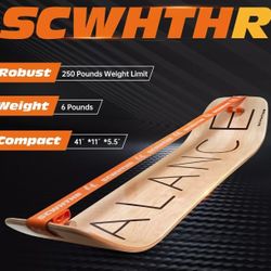 Balance Board SlackLine Board For Kids Adults Sports Trainer Pure wood color