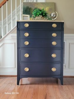 Dark Navy Blue Tall Dresser Chest Of Drawers By Drexel for Sale in  Fuquay-varina, NC - OfferUp