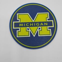 Michigan Wolverines Custom 3D Printed Beverage Tray .