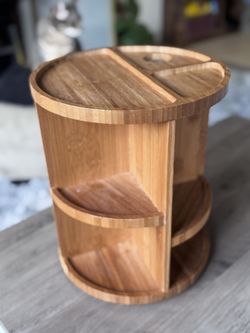 Beautiful Wood Spinning Organizer