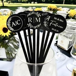 Custom wedding cocktail stirrers