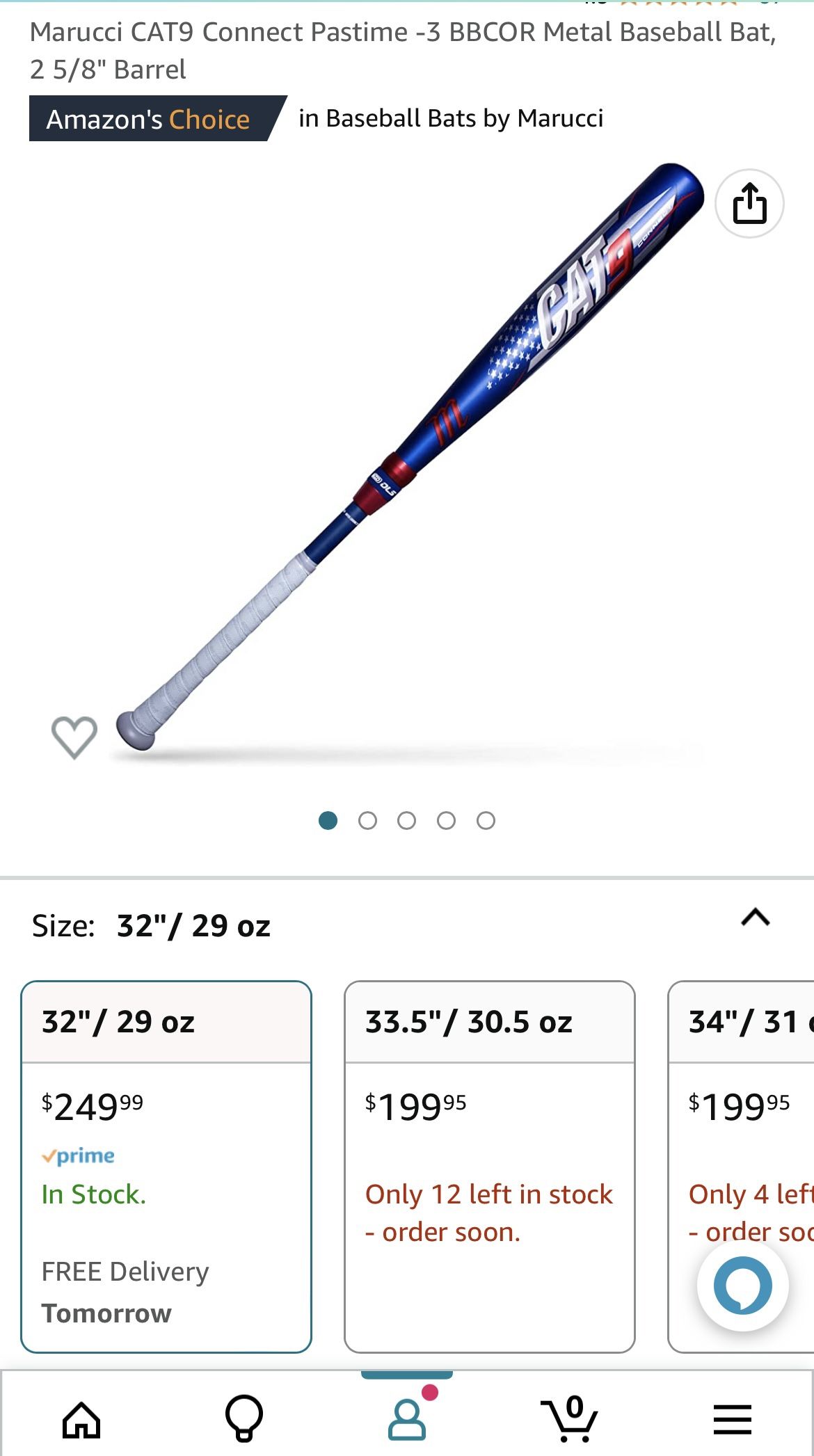 BBCOR Marucci CAT9 baseball bat