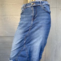 AMISU Women’s US Size: 8 Blue Jeans Skirt Knee Length 