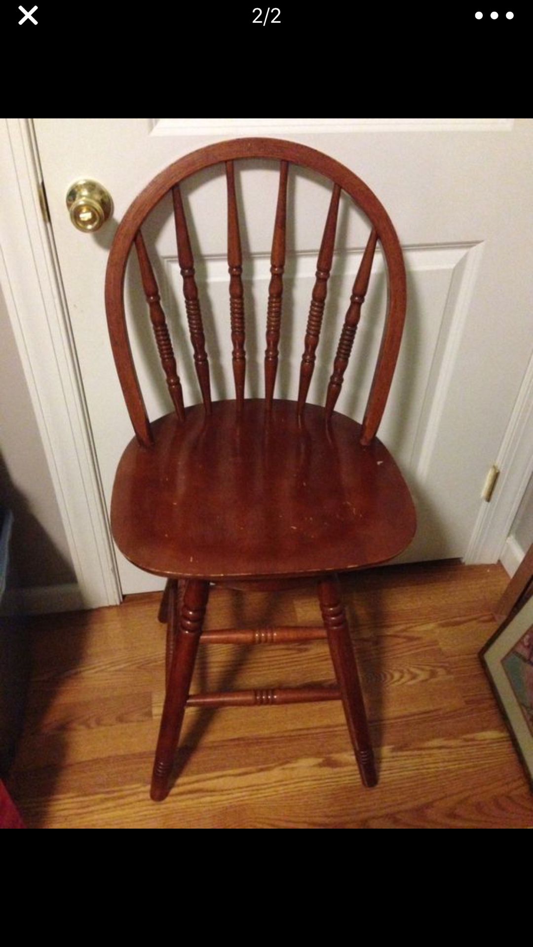 Antique wood bar chair