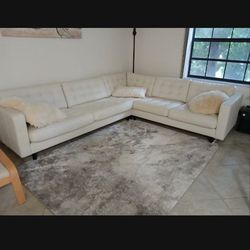 Ikea White Leather Sofa Morabo Corner Couch