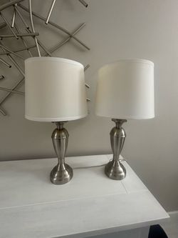 2 SILVER LAMPS