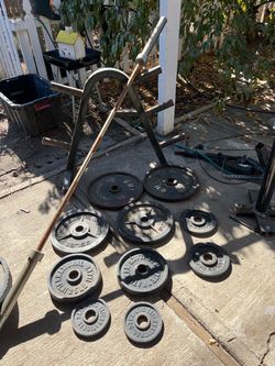 Weight set 240 lbs bar and stand