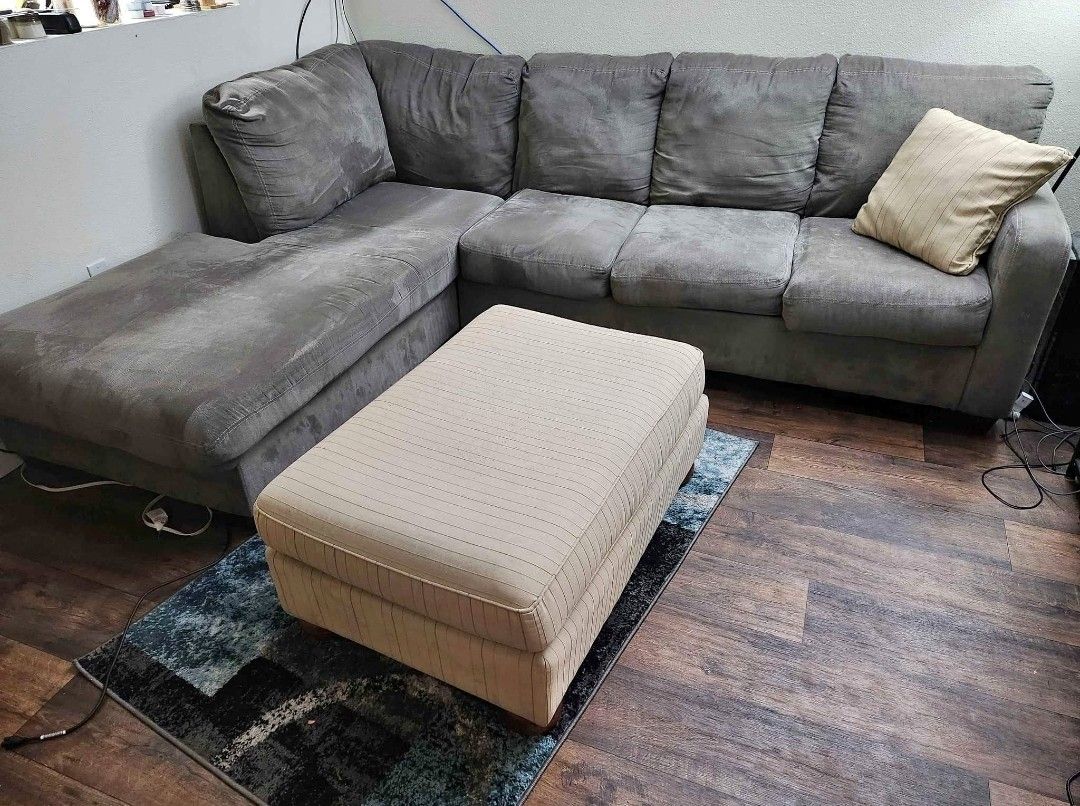 Beautiful Grey L Shape Sectional
