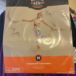 Rainbow Unicorn Kids Med Costume