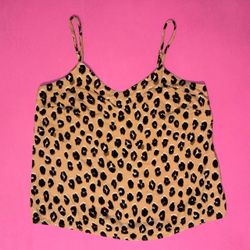 a new day Leopard Print Cropped Tank