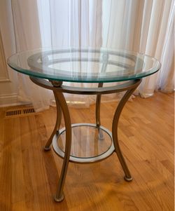Modern Glass Accent Table – Contemporary End Table