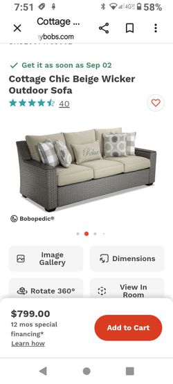 Each couch retails $800 alone each ottoman retails $200 each retail value over $2,000 high quality patio furniture set sunbrella quality cushions Cost