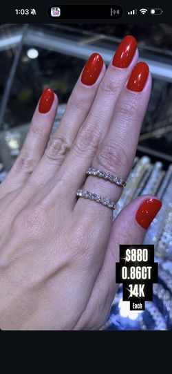 14K .86CT  Band Ring. 