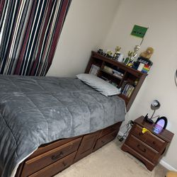 Twin Bed With Nightstand 