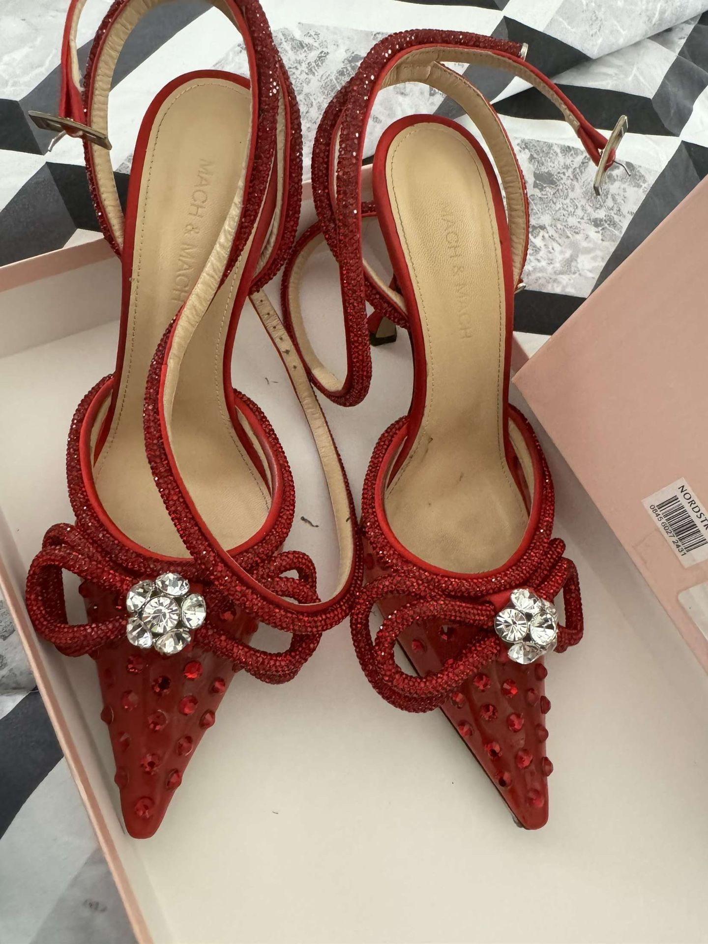 Red Match And Match Designer Heels