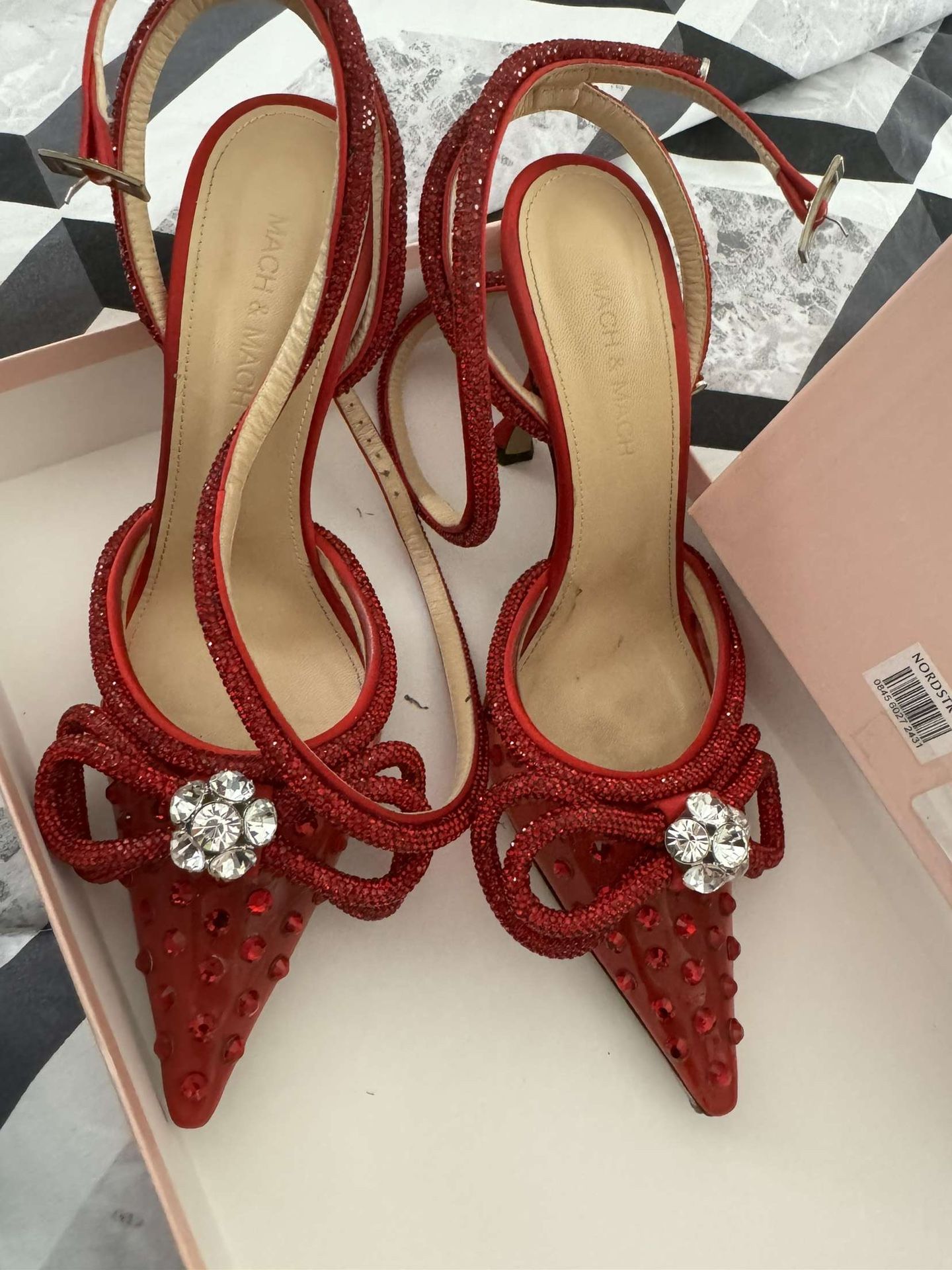 Red Match And Match Designer Heels 