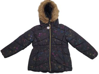 R1881 by S.Rothchild, Little Girl Size 5/6 Foil- Print Star Puffer Coat.