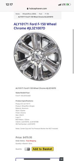 20inch platinum rims for 2016 Ford f-150 platinum. Tires are 1 month old. Just bought the truck a month ago, I want to jack it up and go bigger so