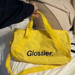 Glossier Sunshine Yellow Duffel Overnight Travel Bag Sold Out Limited Edition