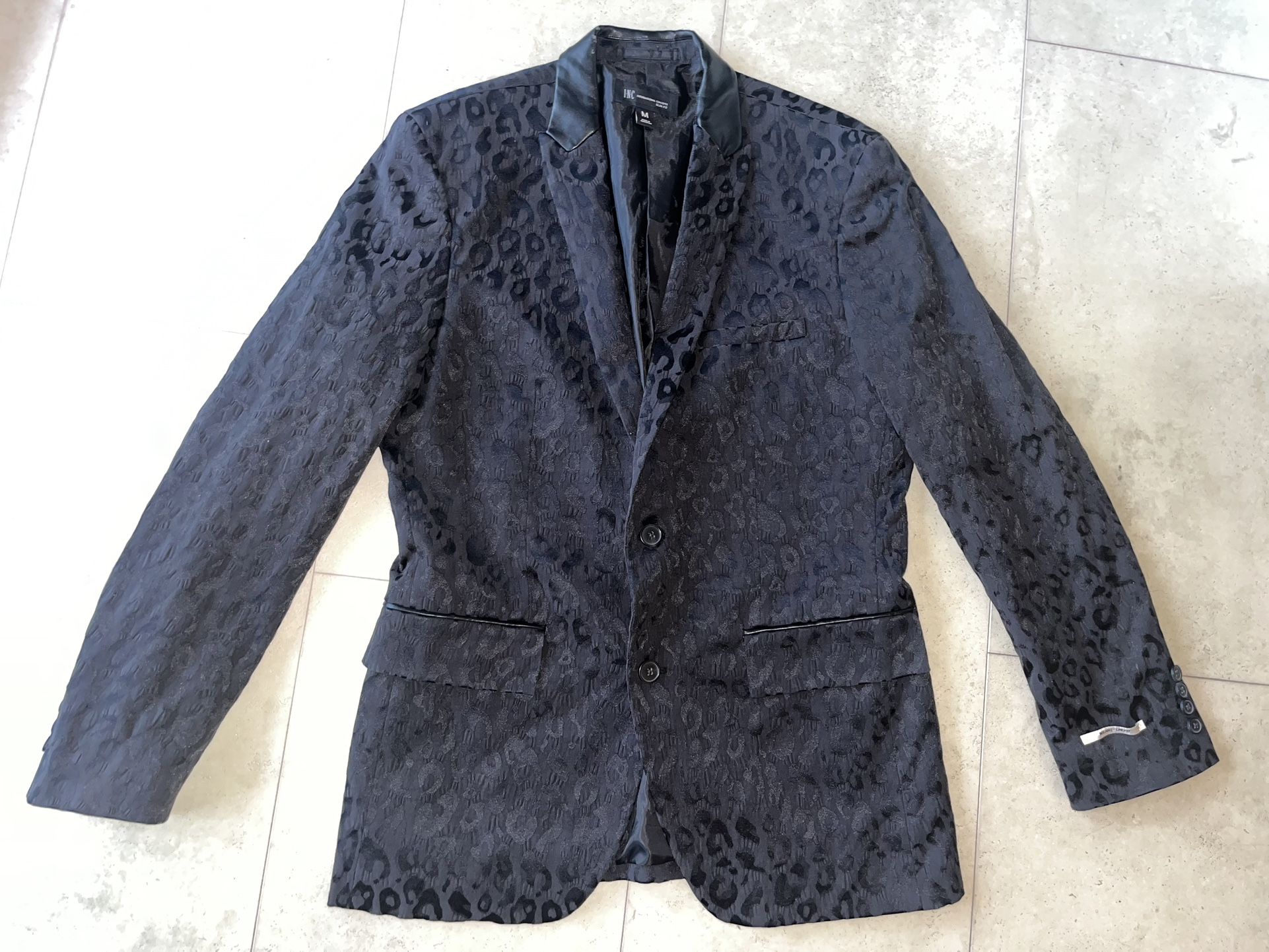 Mens INC cheetah print Blazer
