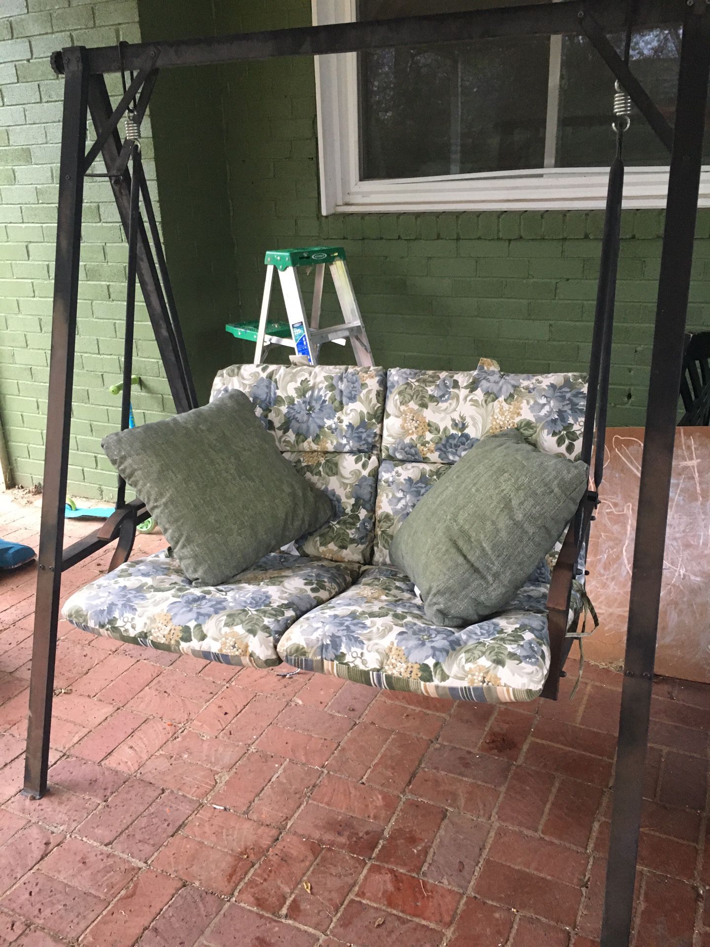 Patio Porch Swing Chair, outside Furniture In Good Condition 