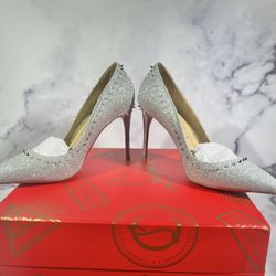👠 Christian Louboutin "Anjalina 100" Glitter Pumps – Sizes 5.5 & 6 Ready!