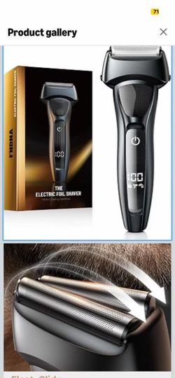 Brand New! Foil Shaver for Men: Rechargeable Electric Razor Cordless Waterproof Wet & Dry Electric Shaver with Precision Blades - LED Display & Travel