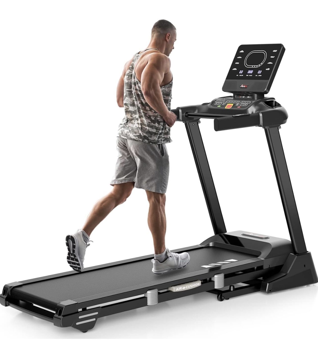 Heavy Duty Treadmill with Auto Incline 15%, Professional Treadmill 350+ lb with 3.5 hp Motor, Bluetooth Audio