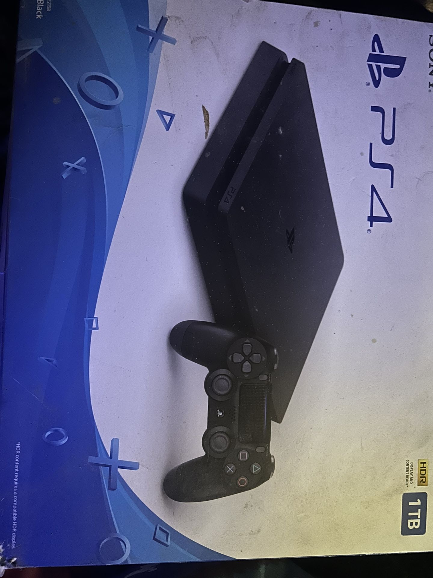 PS4 With Blue Controller