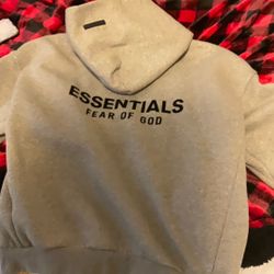 essentials hoodie grey L