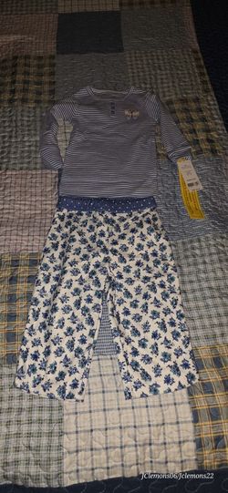 NWT Carter’s Blue Stripe & Floral 2-Piece Set 18M