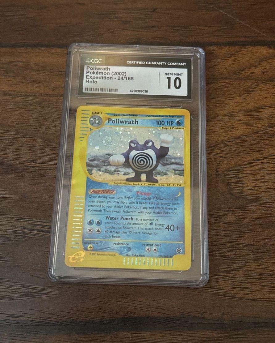 Poliwrath Holo Expedition Cgc Gem 10